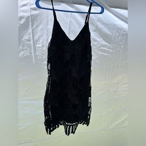 Black lace dress